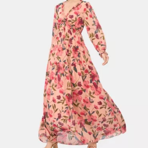 NWT Cupshe's Floral Ruffled Maxi Dress - Picture 3 of 6